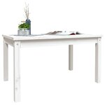 vidaXL Table de jardin blanc 82 5x50 5x45 cm bois massif de pin