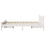 vidaXL Cadre de lit sans matelas blanc 120x190 cm bois de pin massif