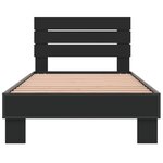 vidaXL Cadre de lit sans matelas noir 90x200 cm