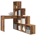 vidaXL Bureau d'angle Bois Ancien 101 5 x 149 5 x 149 5 cm
