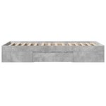 vidaXL Cadre de lit gris béton 90x200 cm bois d'ingénierie