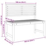 Banc de jardin vidaXL 100x50x91 cm en bois massif d'acacia