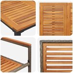 vidaXL Ensemble de salle à manger de jardin 7 pièces en gris en poly rotin acacia