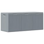vidaXL Boîte de rangement de jardin 270 L Gris PP aspect bois