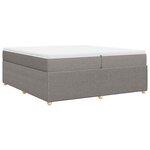 vidaXL Sommier à lattes de lit avec matelas Taupe 200x200 cm Tissu