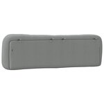 vidaXL Coussin de tête de lit Hvar gris clair 183 cm tissu