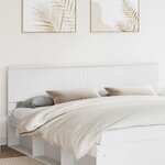 vidaXL Tête de lit Blanc 200 cm Bois d'ingénierie