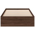 vidaXL Cadre de lit et tiroirs chêne marron 100x200 cm bois ingénierie