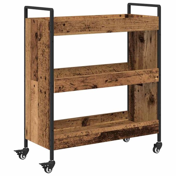 vidaXL Chariot de cuisine Manuel Bois ancien 70 x 30 x 82 cm