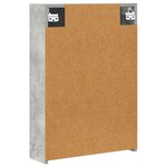 vidaXL Armoire Miroir de Salle de Bain Gris béton 50 x 14 5 x 70 cm