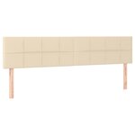 vidaXL Sommier à lattes de lit avec matelas Crème 160x200 cm Tissu