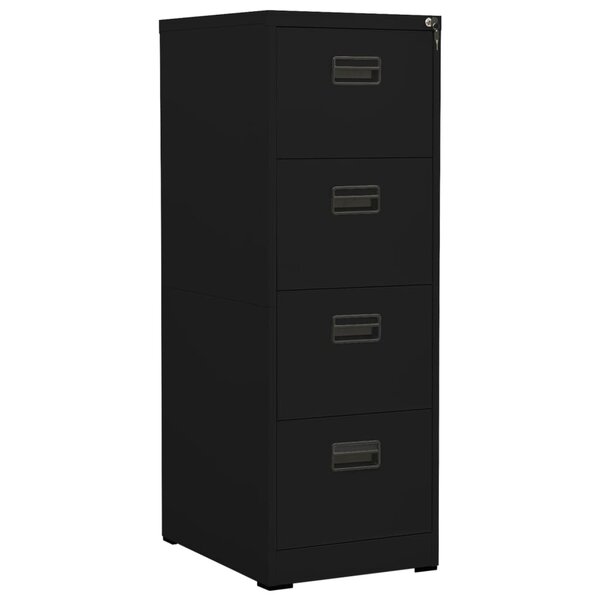 vidaXL Classeur Noir 46x62x133 cm Acier