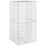 vidaXL Panier gabion avec couvercle 100x100x200 cm fer galvanisé