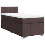 vidaXL Sommier à lattes de lit avec matelas Marron foncé 90x190 cm