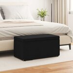 vidaXL Tabouret Noir 81 x 41 x 40 cm Tissu et bois stratifié