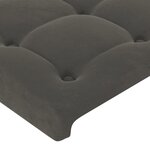 vidaXL Tête de lit à LED Gris foncé 180x5x118/128 cm Velours