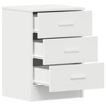 vidaXL Table de chevet Blanc 38 x 35 x 56 cm Bois d'ingénierie