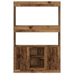 vidaXL Buffet haut vieux bois 92x33x140 cm bois d'ingénierie