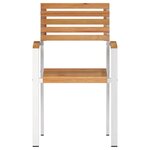 Chaises de jardin empilables vidaXL 6 Pièces 54.5x56x89 cm en teck massif