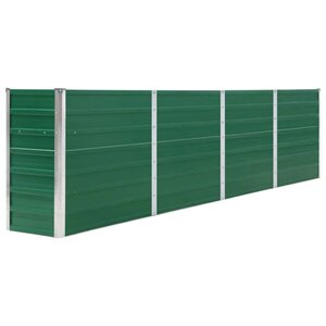 vidaXL Jardinière 320x40x77 cm Acier galvanisé Vert