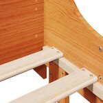 vidaXL Cadre de lit sans matelas cire marron 75x190 cm bois pin massif