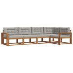 vidaXL Ensemble de canapés d'extérieur 5 pc Naturel et gris clair