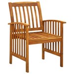 vidaXL Ensemble à manger de jardin 5 Pièces avec coussins Acacia solide