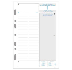 Recharge Exatime 21 journalier millésimé 1er semestre 210x142 mm EXACOMPTA