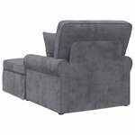 vidaXL Chaise lounge avec jupe Gris foncé 157 x 91 x 91 cm ARES