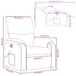 vidaXL Fauteuil de massage inclinable électrique crème similicuir