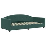 vidaXL Lit de jour et gigogne et tiroirs vert foncé 100x200 cm velours