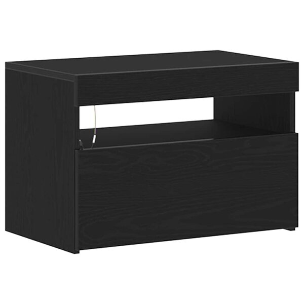 vidaXL Meuble TV Noir 60 x 35 x 40 cm Bois d'ingénierie