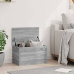 vidaXL Boîte de rangement sonoma gris 60x35x35 cm bois d'ingénierie