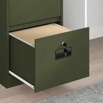 vidaXL Cabinet de Dossier avec tiroir Vert olive 44 x 50 x 106.5 cm