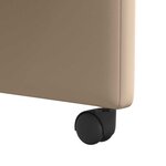 vidaXL Chaises de Salle à Manger avec Roues 2 Pièces Cappuccino