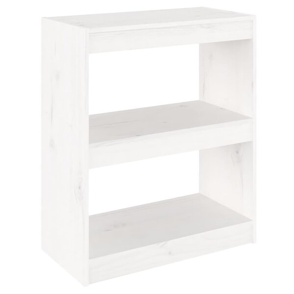 vidaXL Bibliothèque/Séparateur de pièce Blanc 60x30x71 5 cm Pin massif