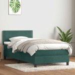 vidaXL Sommier à lattes de lit et matelas vert foncé 80x220 cm velours