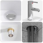 vidaXL Vanité de lavabo mural Gris béton 49 5 x 41 x 62 5 cm