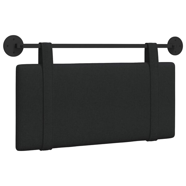 vidaXL Tête de lit suspendue Noir Tissu