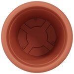 vidaXL Pot à fleurs rond 24 pc Rouge brique Ø 34 x 28 cm Plastique