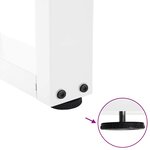 vidaXL Pieds de table à manger en forme de V  2 pièces  blanc  100 x (72-73 3) cm  acier