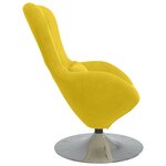 vidaXL Fauteuil œuf Jaune Velours