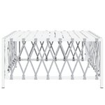 vidaXL Table de jardin blanc 70x70x34 cm tissu tissé