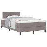 vidaXL Lit à ressorts avec tête de lit Taupe 120 x 190 cm tissu