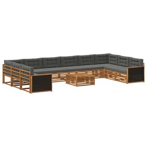 vidaXL Ensembles de canapés 11 pc Bois d'Acacia Massif
