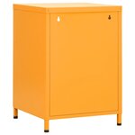 vidaXL Tables de chevet 2 Pièces Jaune moutarde 35x35x51 cm Acier