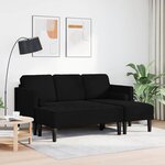 vidaXL Ensemble de Canapés 2 Pièces Noir 173 x 131 x 67 cm Velours