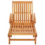 vidaXL Chaises longues lot de 2 avec coussins Bois d'acacia solide