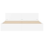 vidaXL Cadre de lit Blanc 137 x 188 cm Bois d'ingénierie