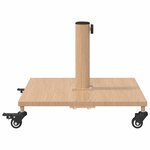 vidaXL Pied de parasol 26.75 kg Bois Clair Carré Réglable